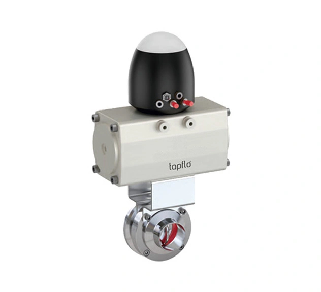 Tapflo Butterfly valve on a white background