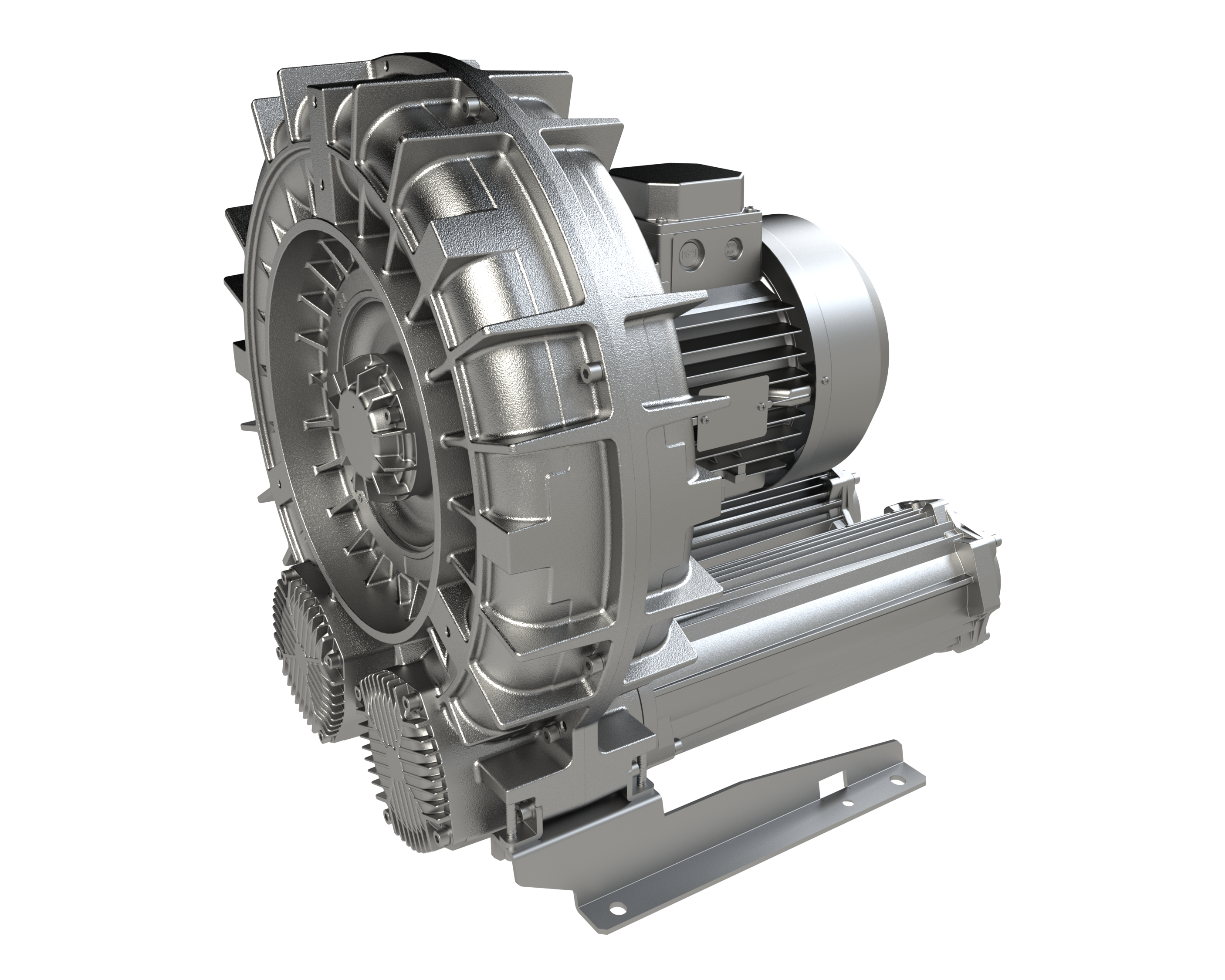 side view of a FPZ Single Impeller Side Channel Blower