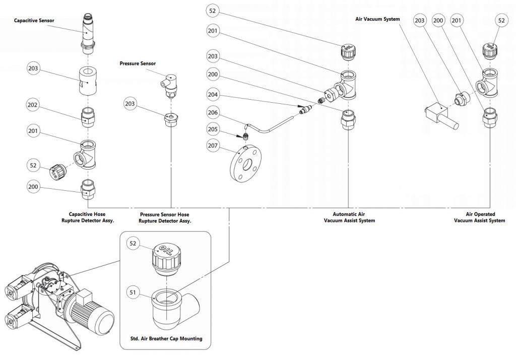 Fittings of our Vacuum Assist System